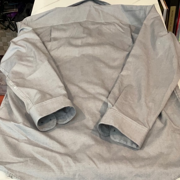 Kenneth Cole grey oversized button down dress shirt, 15 1/2 - Picture 5 of 6